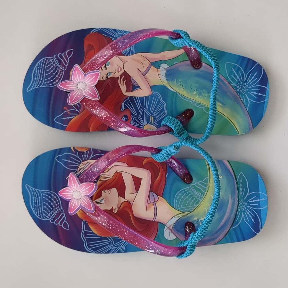 GUC Girls Flip Flops & Matching Beach Tote Set - The Little Mermaid - Picture 2 of 3